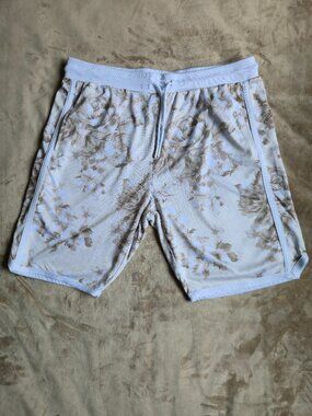 CSG Champs Sports Floral Mesh Basketball Shorts Cream Tan Men's 2XL